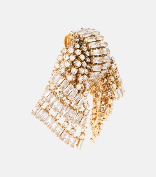 Bow crystal-embellished earrings
