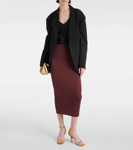 Jersey pencil skirt