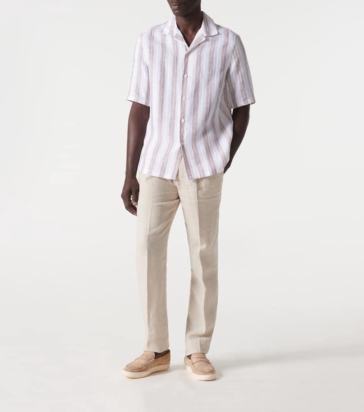 Linen slim pants
