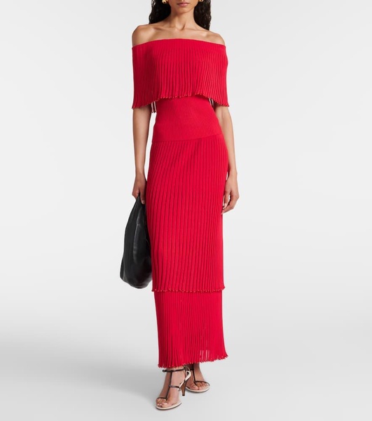 Pascale ribbed-knit jersey top