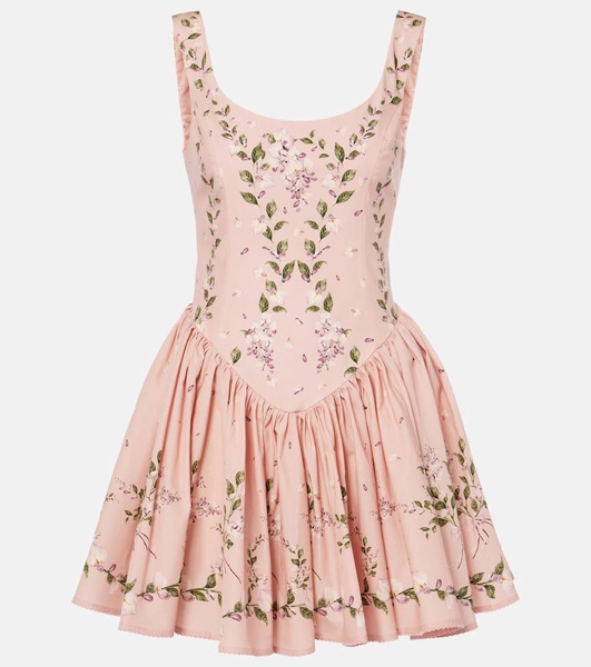 Pluma Wisteria floral corset cotton dress