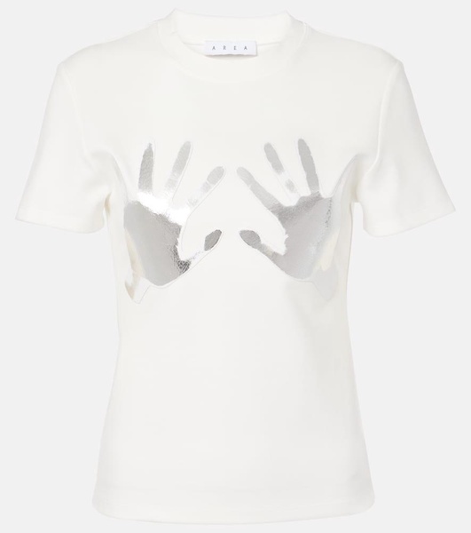 Patch-appliqué jersey T-shirt