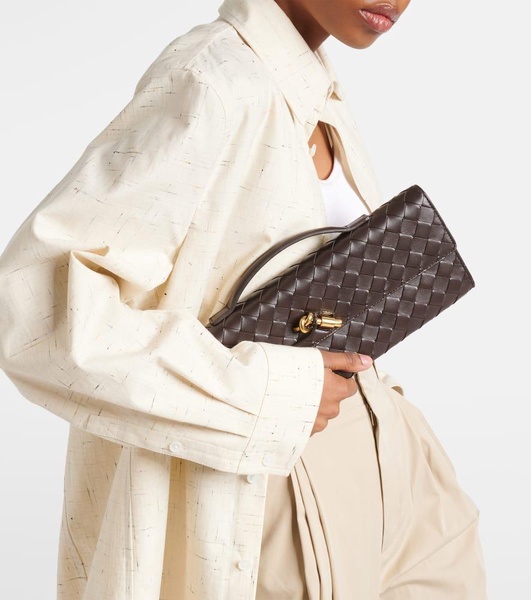 Andiamo Intrecciato leather clutch