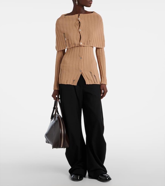 Cotton-blend cardigan