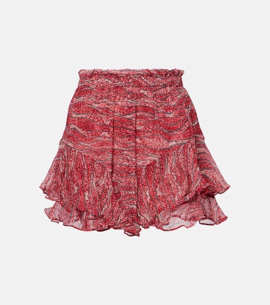 Sornel ruffled printed shorts