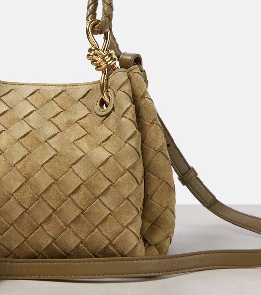 Parachute Small suede shoulder bag