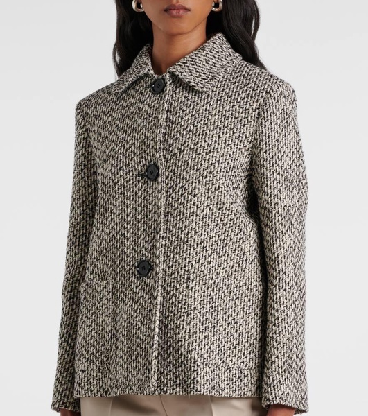Wool and cotton-blend jacket