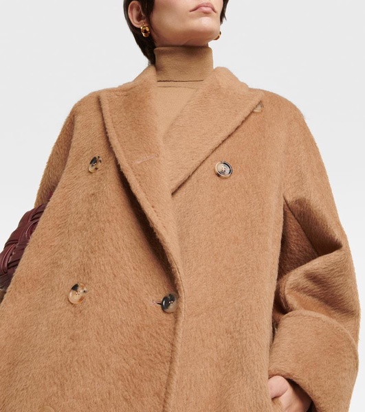 Caronte oversized camel wool coat 