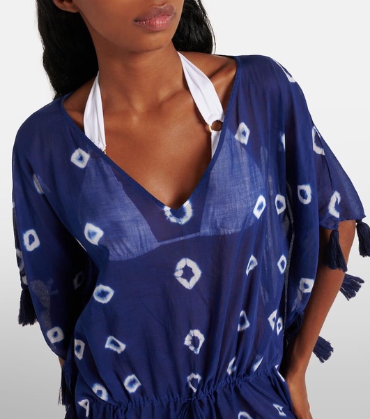 Tie-dye cotton kaftan