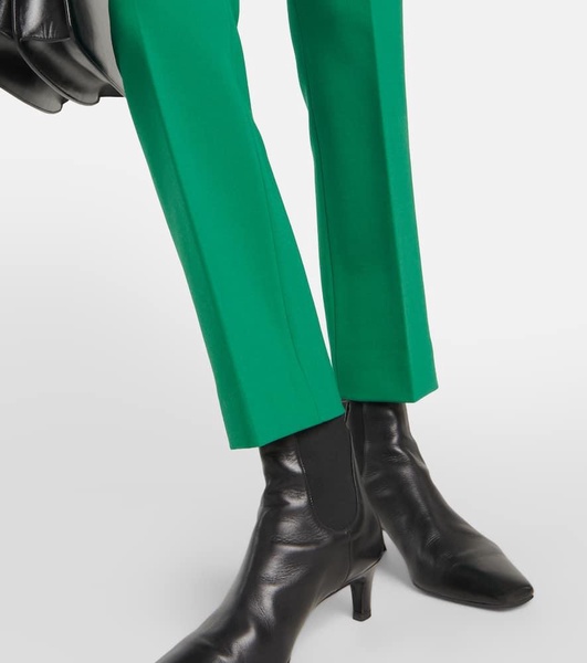Fuoco cropped wool-blend pants