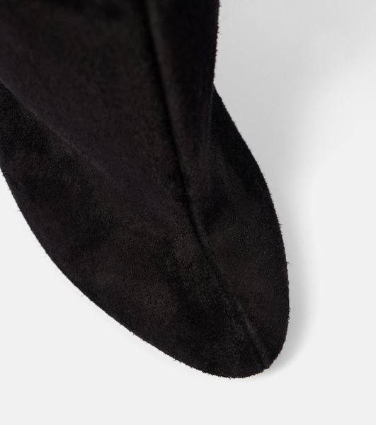 Decollete Cuissardes suede knee-high boots