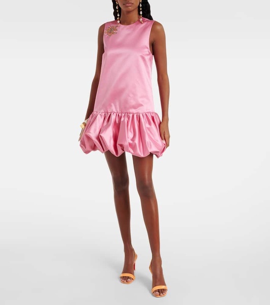 Neptuna embellished satin minidress