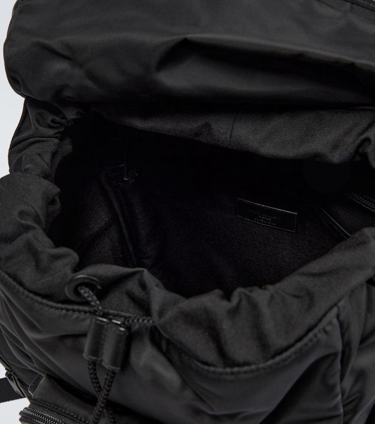 City leather-trimmed backpack