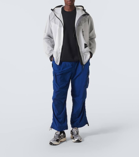 Paneled PU raincoat