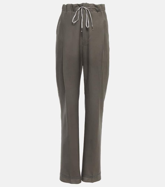 Wide-leg wool pants
