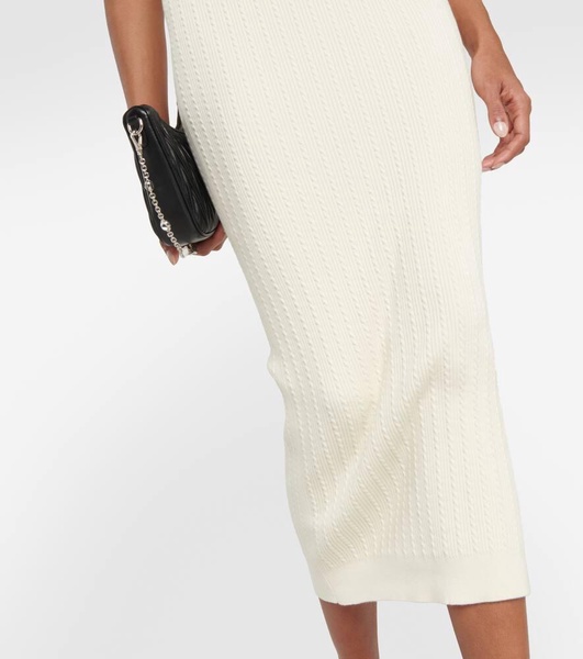 Knitted cotton midi dress