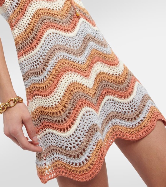 Textured cotton minidress