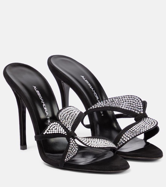 Embellished leather sandals