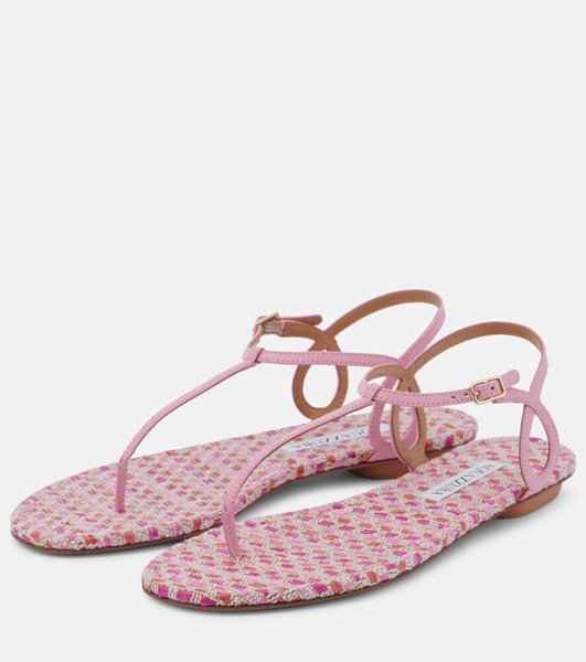 Almost Bare leather thong sandals