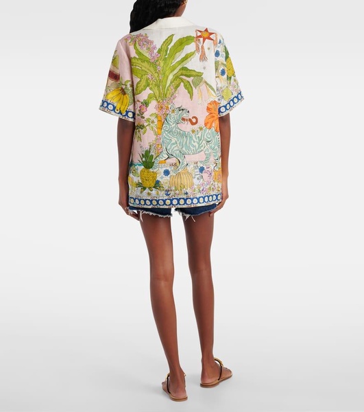 Hazel printed linen shirt