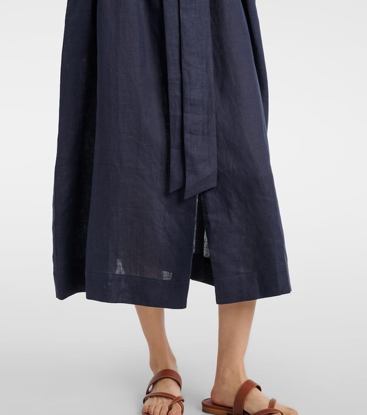 Larnaca linen midi dress