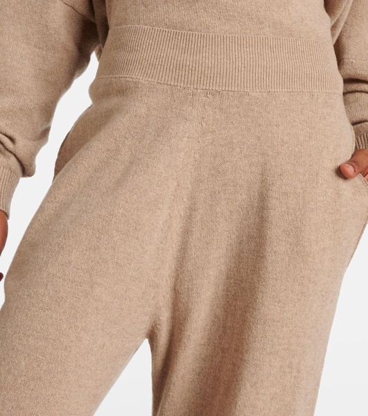 High-rise cashmere and wool sweatpants