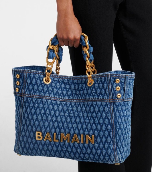 1945 quilted denim tote bag