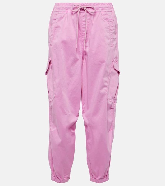 High-rise cotton cargo pants