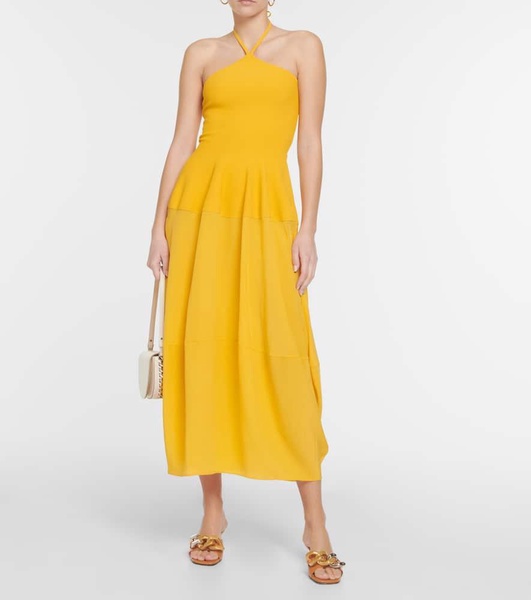 Halterneck midi dress
