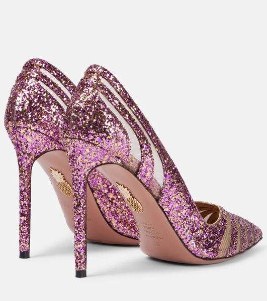 The Spy 105 glitter mesh pumps
