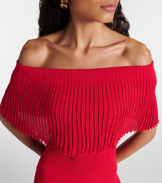 Pascale ribbed-knit jersey top