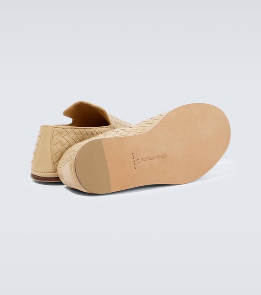 Leather Intrecciato Slippers