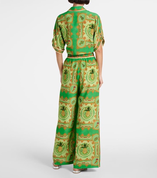 La Musica printed silk palazzo pants