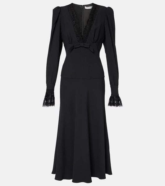 Envers lace-trimmed satin midi dress