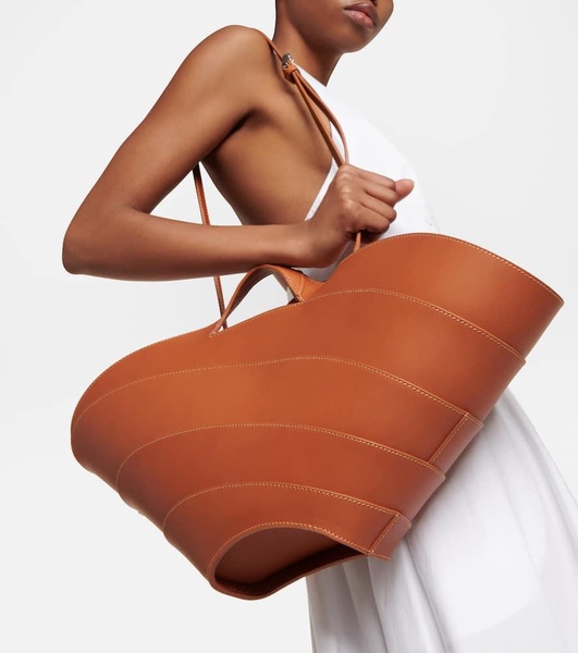Khaima Medium leather tote bag