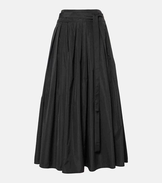 Gea pleated taffeta maxi skirt
