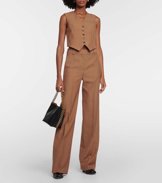 Cropped wool waistcoat 