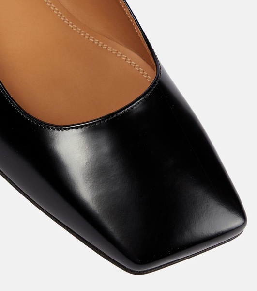Leather ballet flats