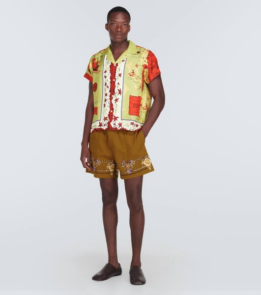 Printed silk shirt