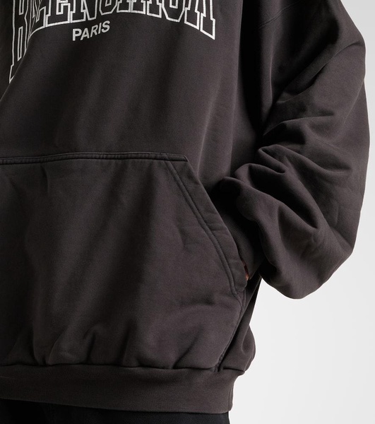 Logo cotton jersey hoodie