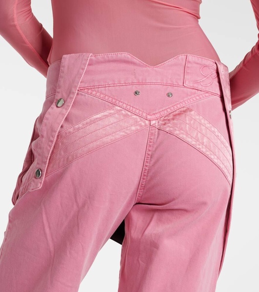 Low-rise straight cargo jeans