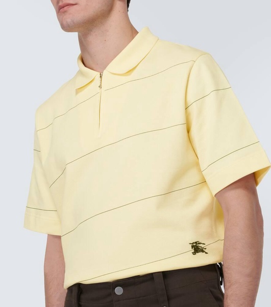 EKD striped cotton piqué polo shirt