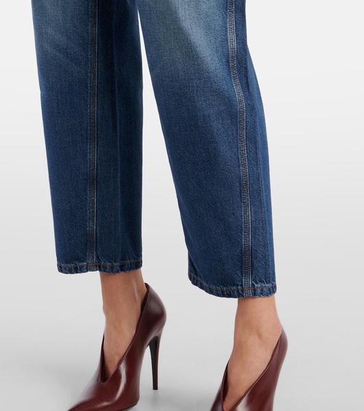 Le Mans high-rise cropped wide-leg jeans
