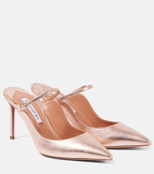 Bellezza 85 metallic leather mules