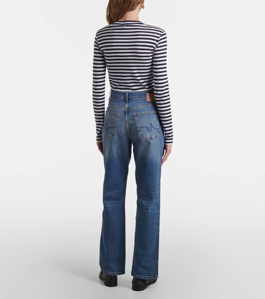 High-rise straight jeans