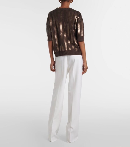 Empoli sequined linen top