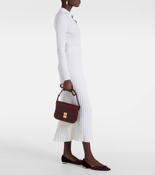 Romance D'Orsay velvet and mesh flats