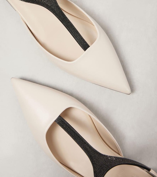 Monili leather flats