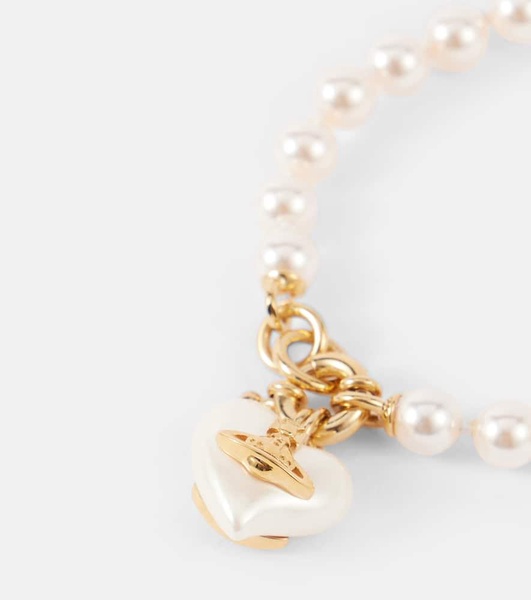 Sheryl faux pearl gold-plated bracelet