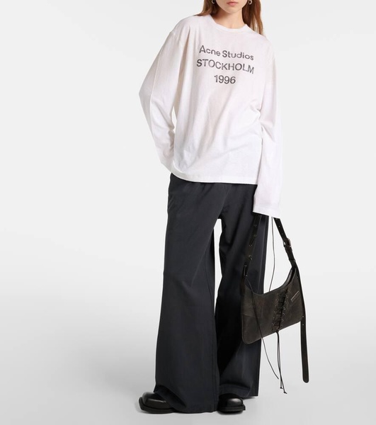 Logo oversized cotton-blend T-shirt